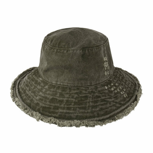 Wide Brim Frayed Bucket Hat - JSL FashionHatsJSL FashionCrimson Hector1 Pack - BH201AR