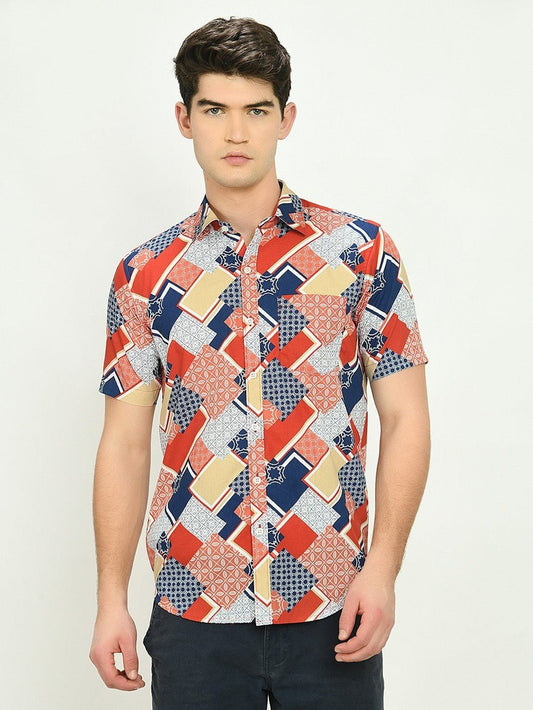 Abstract Square Vacation Shirt - JSL FashionMen's ClothingJSL FashionMauve IolausVariant SKU