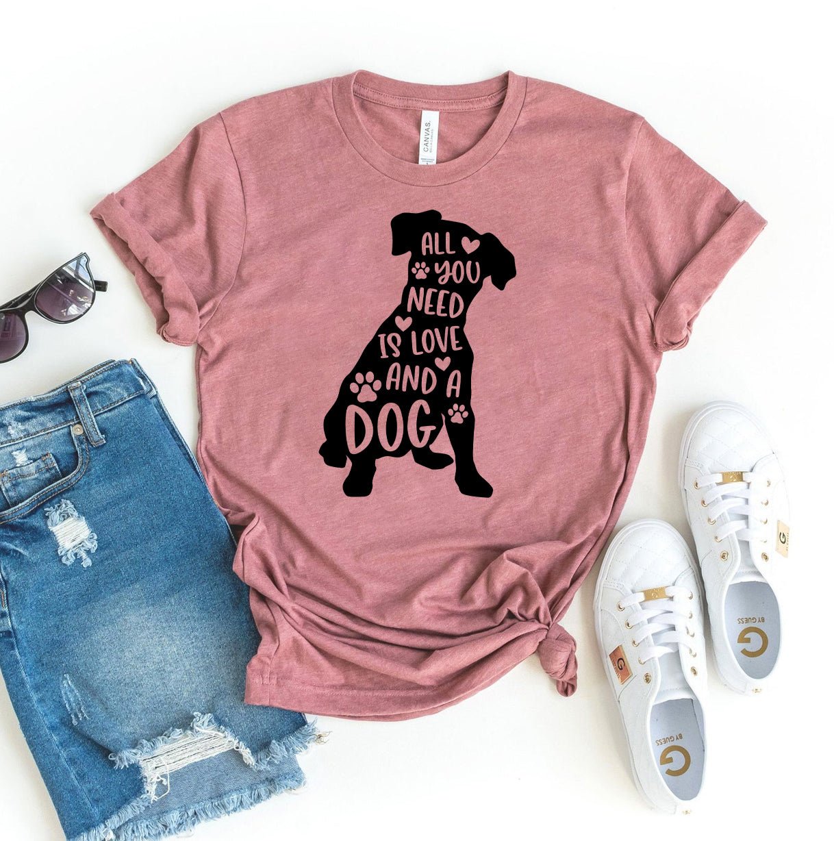 All You Need Is Love And A Dog T-shirt - JSL FashionT-shirtsJSL FashionAgateXS - HEATHER BLUE