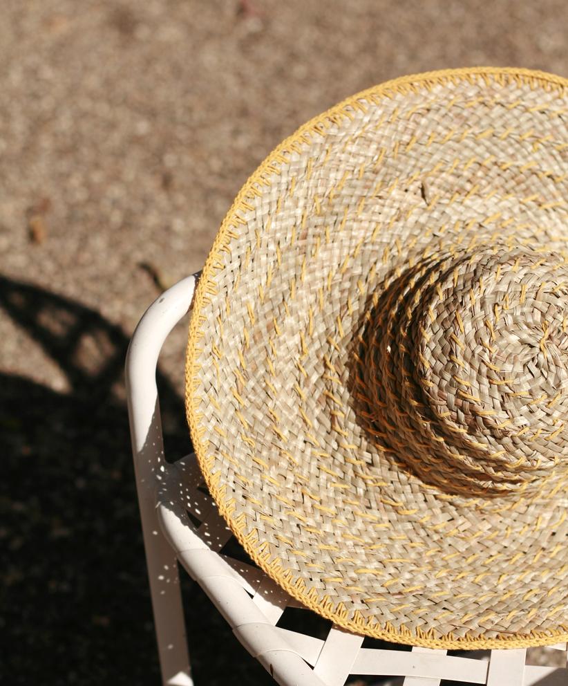 Balinese Pecatu Wide Round Straw Hat In Butter Yellow - JSL FashionHatsJSL FashionCocoa BrunnPecatuHat2