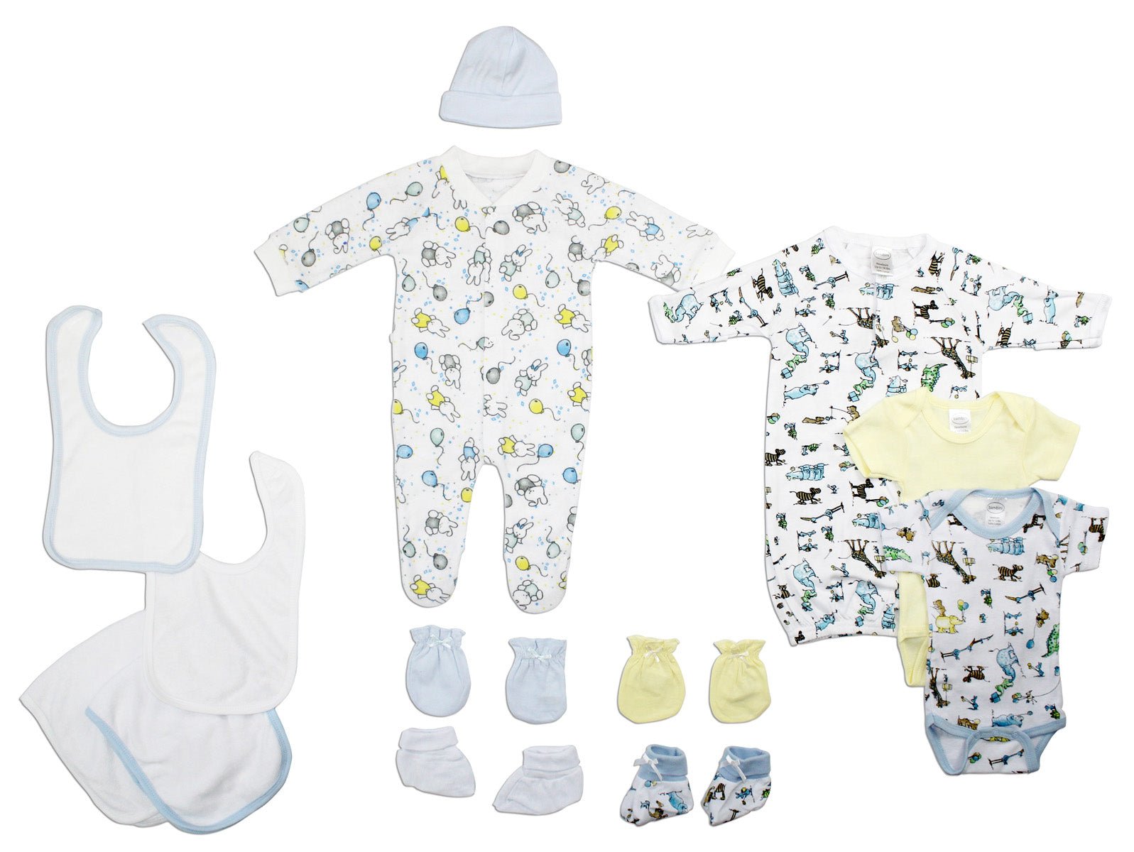 Bambini Neutral Newborn Baby 13 Pc Layette Baby Shower Gift Set - JSL FashionKids & BabiesJSL FashionEmerald CloverLS_0130