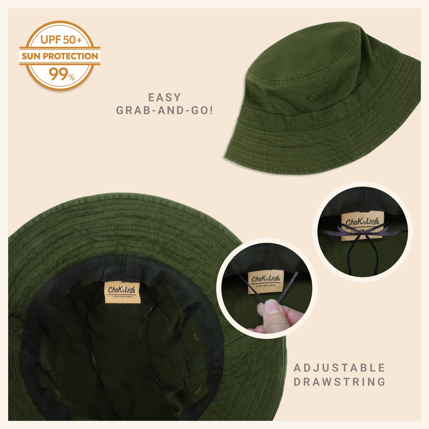 Classic Washed Cotton Bucket Hat - JSL FashionHatsJSL FashionCrimson Hector1 Pack - BH101BP