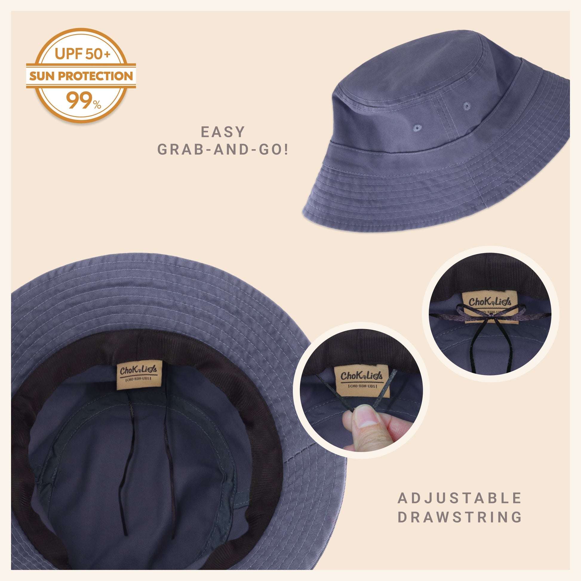 Classic Washed Cotton Bucket Hat - JSL FashionHatsJSL FashionCrimson Hector1 Pack - BH101BP