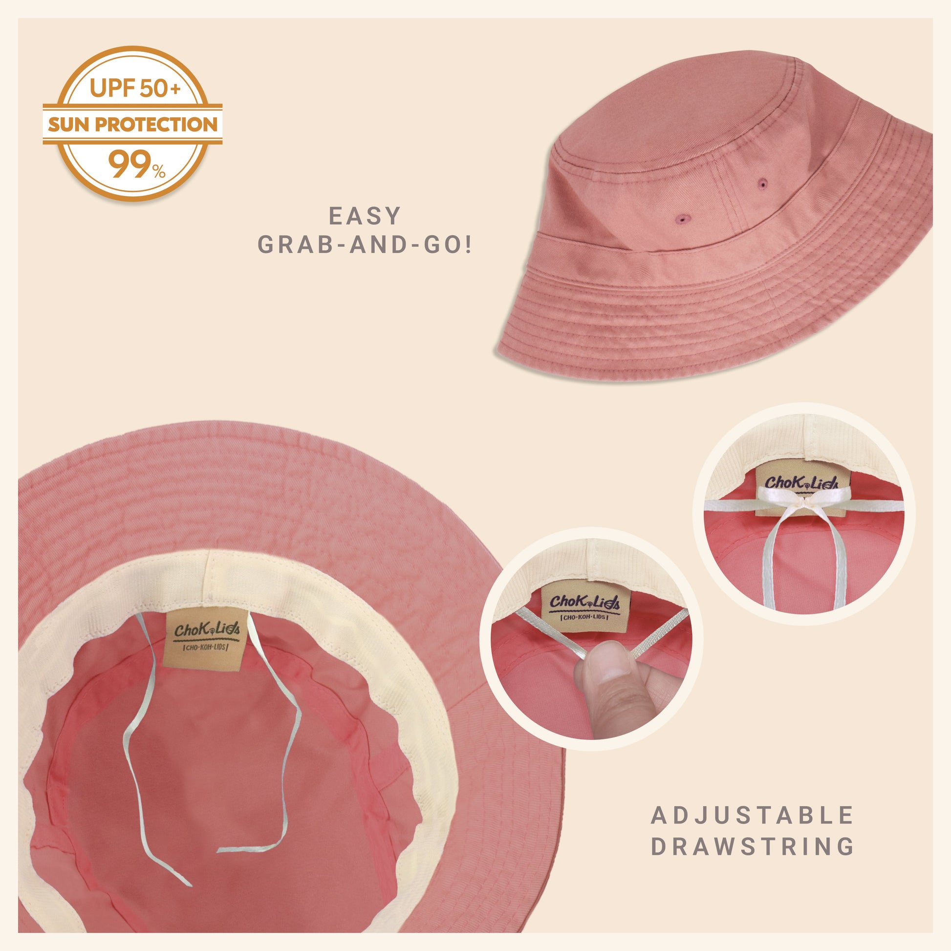 Classic Washed Cotton Bucket Hat - JSL FashionHatsJSL FashionCrimson Hector1 Pack - BH101BP