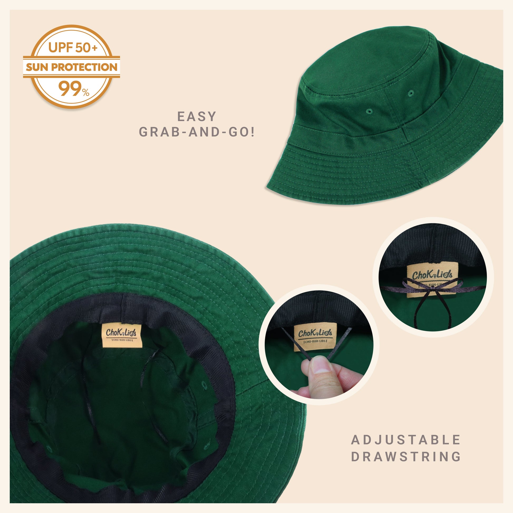 Classic Washed Cotton Bucket Hat - JSL FashionHatsJSL FashionCrimson Hector1 Pack - BH101BP