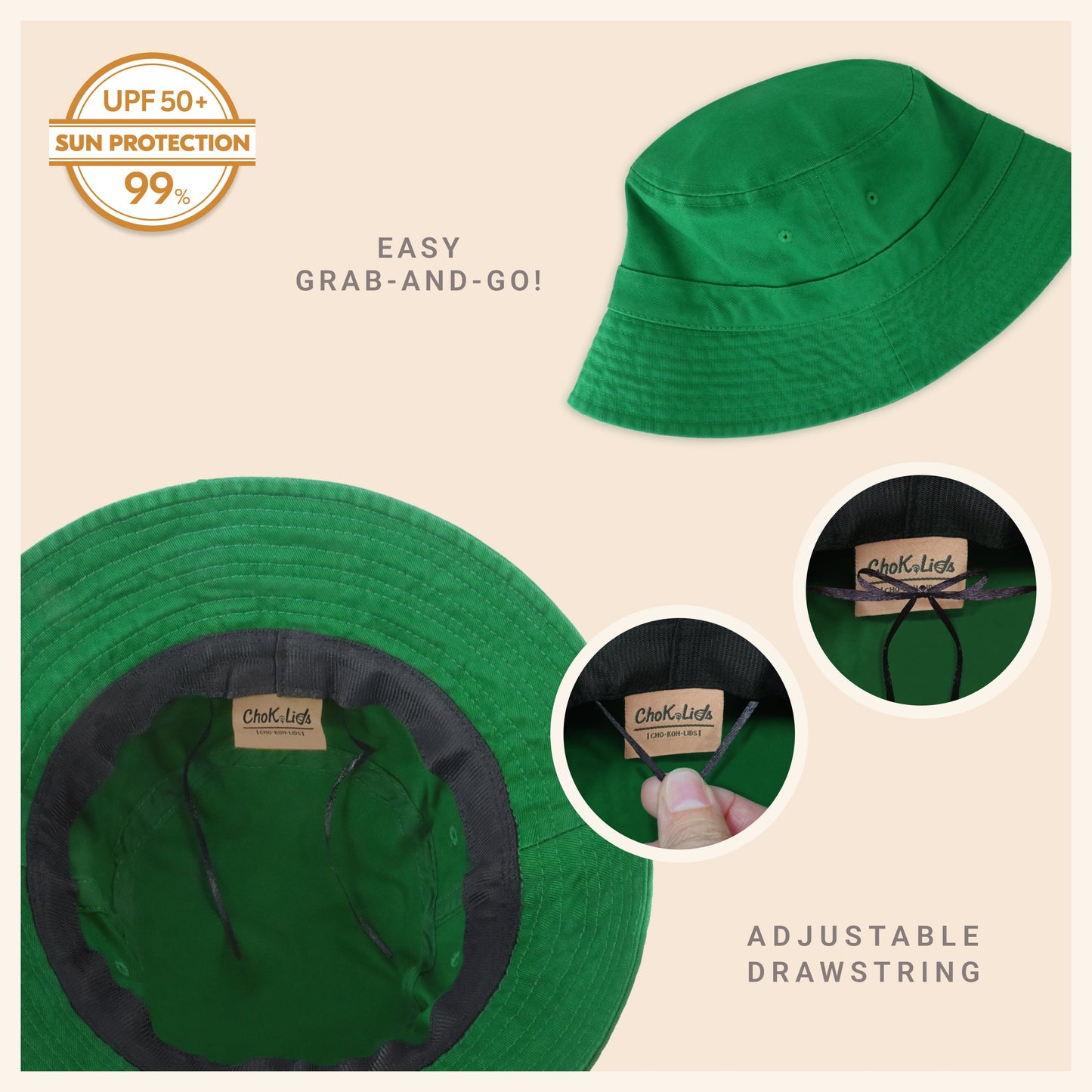 Classic Washed Cotton Bucket Hat - JSL FashionHatsJSL FashionCrimson Hector1 Pack - BH101BP