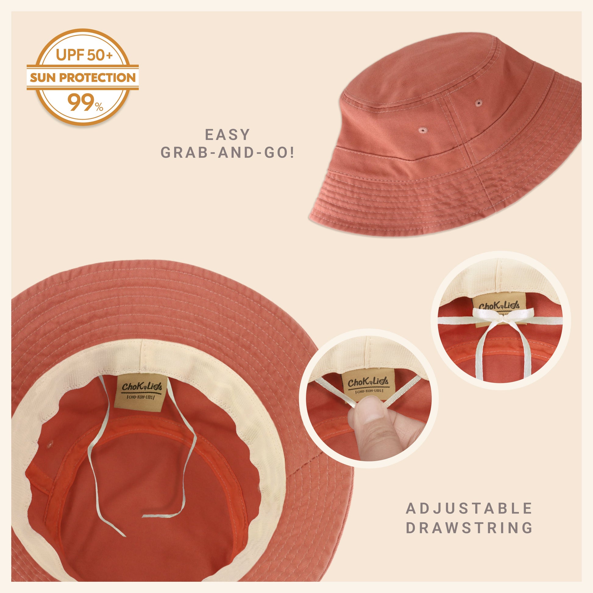 Classic Washed Cotton Bucket Hat - JSL FashionHatsJSL FashionCrimson Hector1 Pack - BH101BP