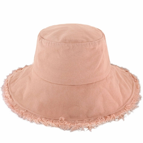 Wide Brim Frayed Bucket Hat - JSL FashionHatsJSL FashionCrimson Hector1 Pack - BH201AR