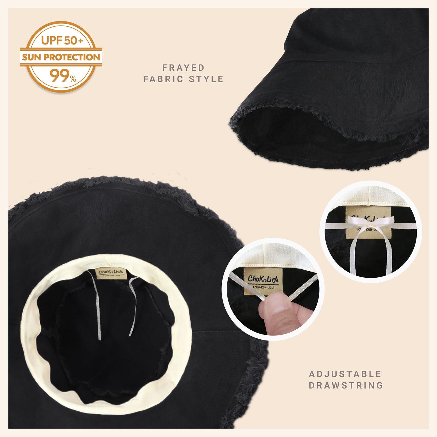 Wide Brim Frayed Bucket Hat - JSL FashionHatsJSL FashionCrimson Hector1 Pack - BH201NV