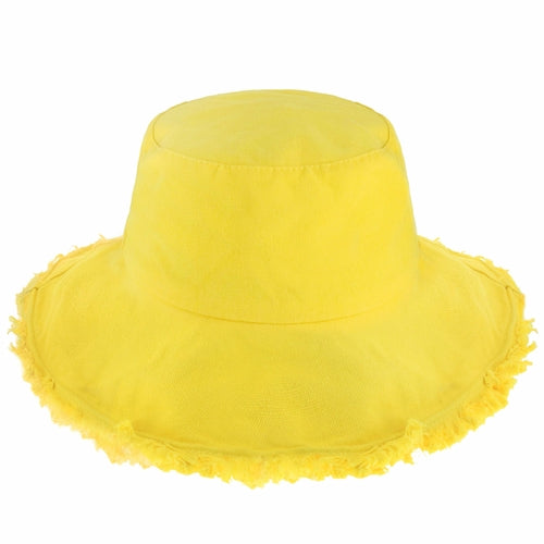 Wide Brim Frayed Bucket Hat - JSL FashionHatsJSL FashionCrimson Hector1 Pack - BH201HL