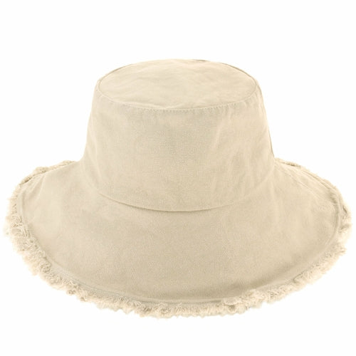 Wide Brim Frayed Bucket Hat - JSL FashionHatsJSL FashionCrimson Hector1 Pack - BH201LT