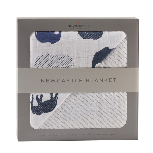 Blue Elephants and Spotted Wave Newcastle Blanket - JSL FashionBlankets & PillowsJSL FashionLavender Charlie700