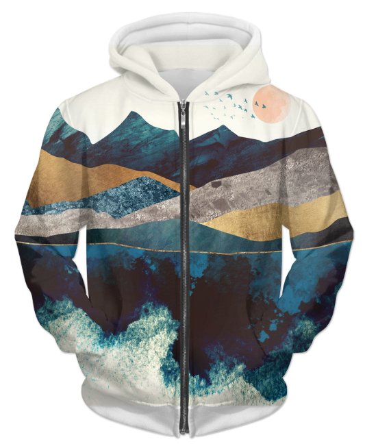 Blue Mountain Reflection ZIP HOODIE - JSL FashionSweaters & HoodiesJSL FashionScorpiusSB1756