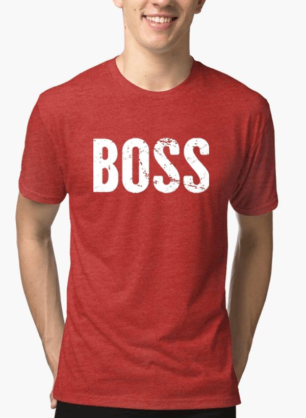 Boss Half Sleeves Melange T-shirt - JSL FashionT-shirtsJSL FashionScorpiusX - LARGE - RED