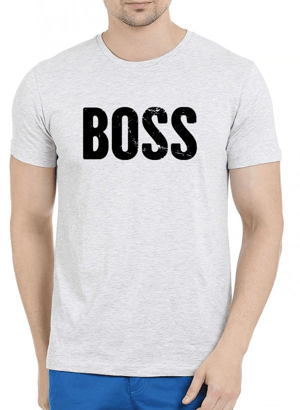 Boss Half Sleeves Melange T-shirt - JSL FashionT-shirtsJSL FashionScorpiusX - LARGE - RED