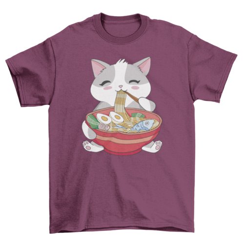 Cat animal eating ramen t-shirt - JSL FashionT-shirtsJSL FashionTurquoise TheseusVX288969UNGT5R00S