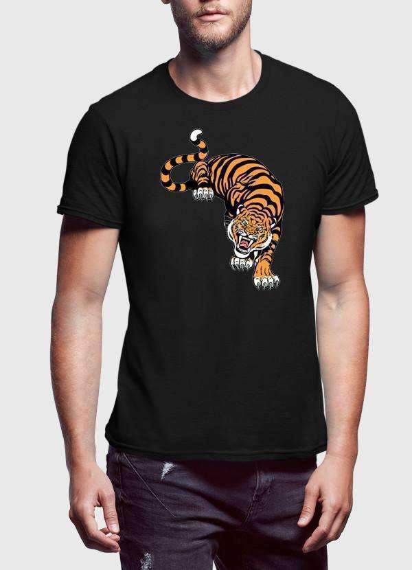 Cornered Tiger Printed T-Shirt - JSL FashionT-shirtsJSL FashionScorpiusSMALL - BLACK