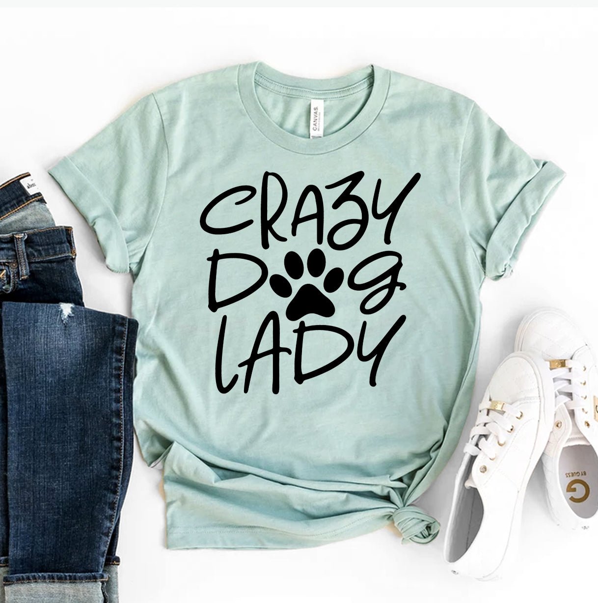 Crazy Dog Lady T-shirt - JSL FashionT-shirtsJSL FashionAgateXS - HEATHER BLUE