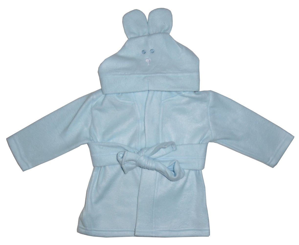 Fleece Robe With Hoodie Blue - JSL FashionBathingJSL FashionEmerald CloverNEWBORN - BLUE