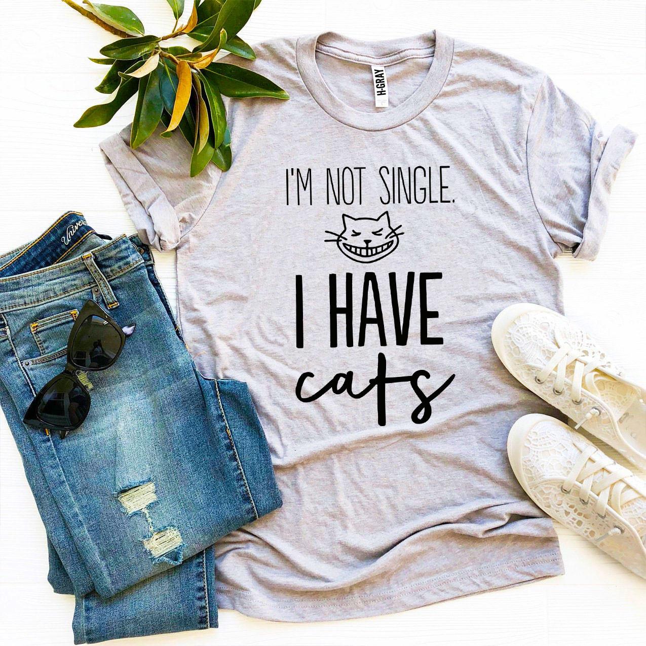 I’m Not Single I Have Cats T-shirt - JSL FashionT-shirtsJSL FashionAgateXL - NAVY