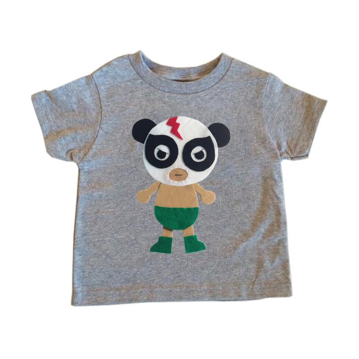 Lucha Panda Kids T-shirt - JSL FashionKid's ClothingJSL FashionSky Blue Milo4T - HEATHERGRAY