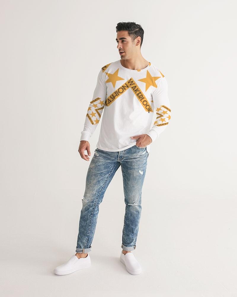 Men's Fashion Long Sleeve Wakerlook Tee - JSL FashionMensJSL FashionSky Blue SaffronKCCM01100RTW60XS