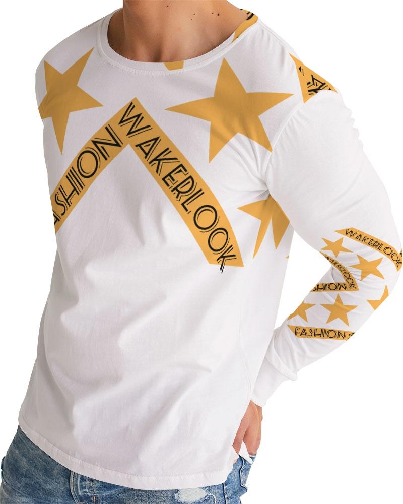 Men's Fashion Long Sleeve Wakerlook Tee - JSL FashionMensJSL FashionSky Blue SaffronKCCM01100RTW60XS