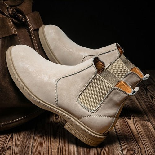 Mens Vegan Leather Angle Boots - JSL FashionMensJSL FashionYellow PandoraONMS030823D4 - KHK - 41