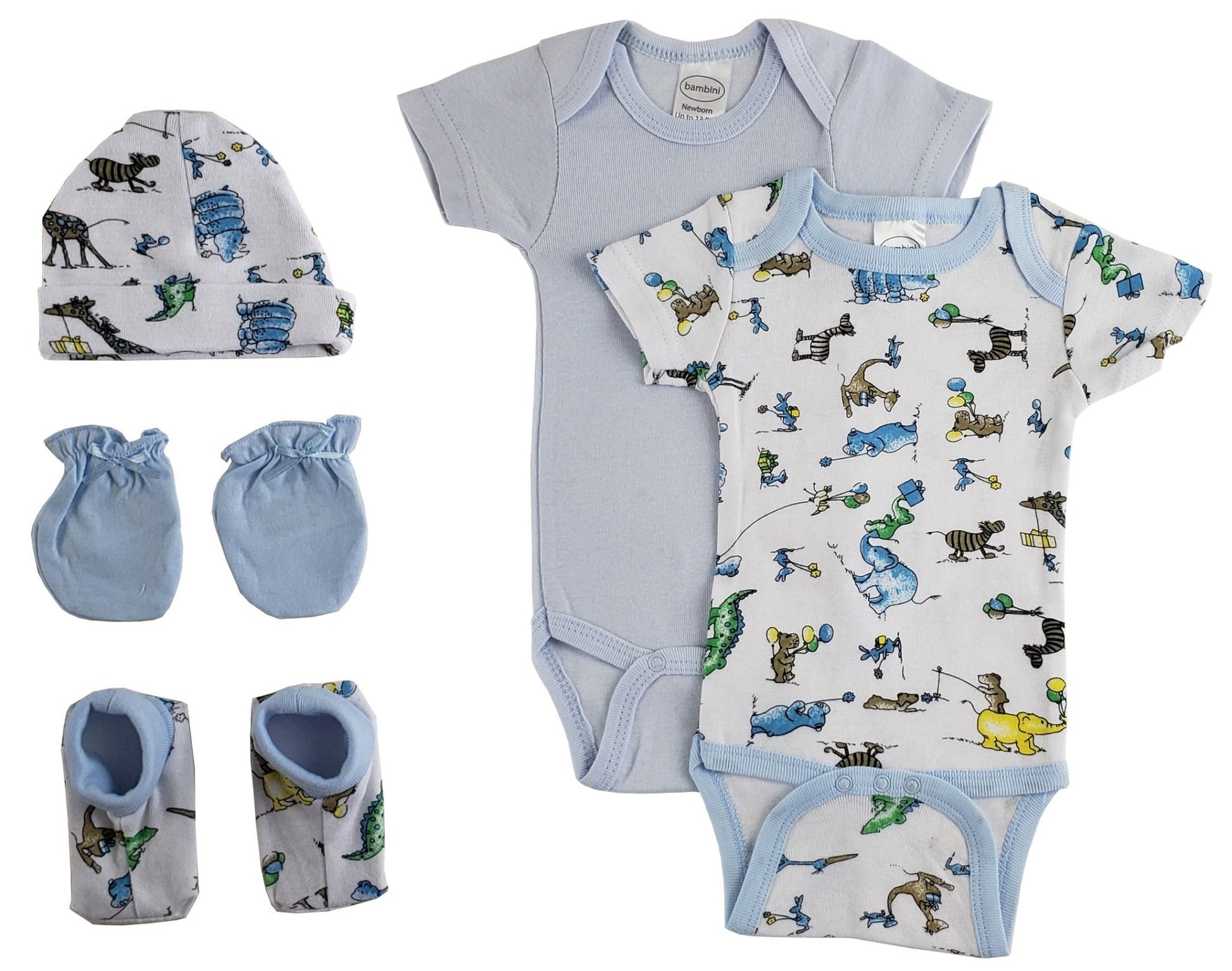 Newborn Baby Boys 5 Pc Layette Baby Shower Gift - JSL FashionBaby ClothingJSL FashionEmerald CloverLS_0075