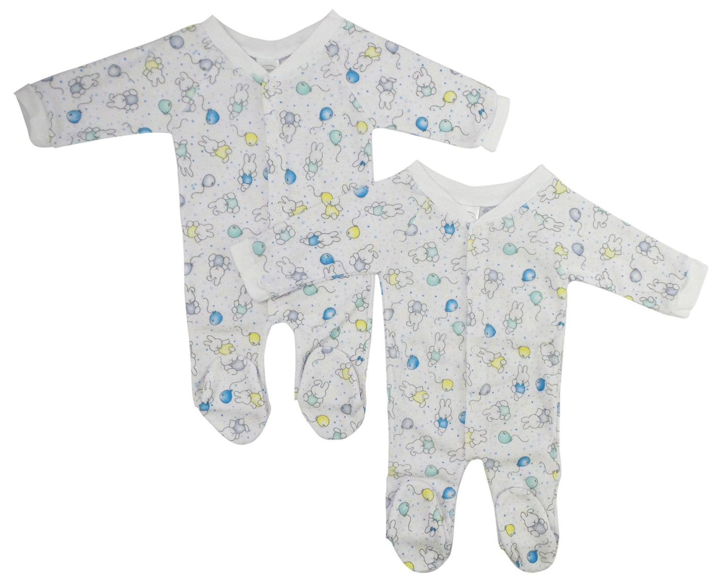 One Pack Terry Sleep & Play (Pack of 2) - JSL FashionBaby ClothingJSL FashionEmerald CloverLARGE - WHITE