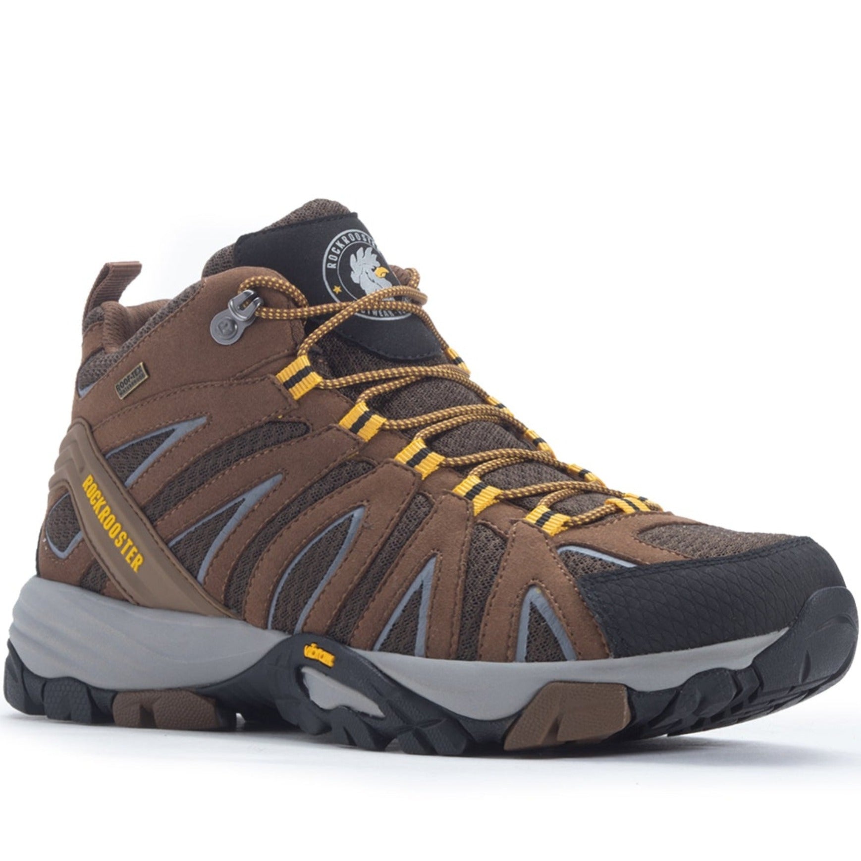 ROCKROOSTER Bedrock Brown 6 Inch Waterproof Hiking Boots with VIBRAM® - JSL FashionFootwearJSL FashionMaroon TrilliumOT21062 - US - 06