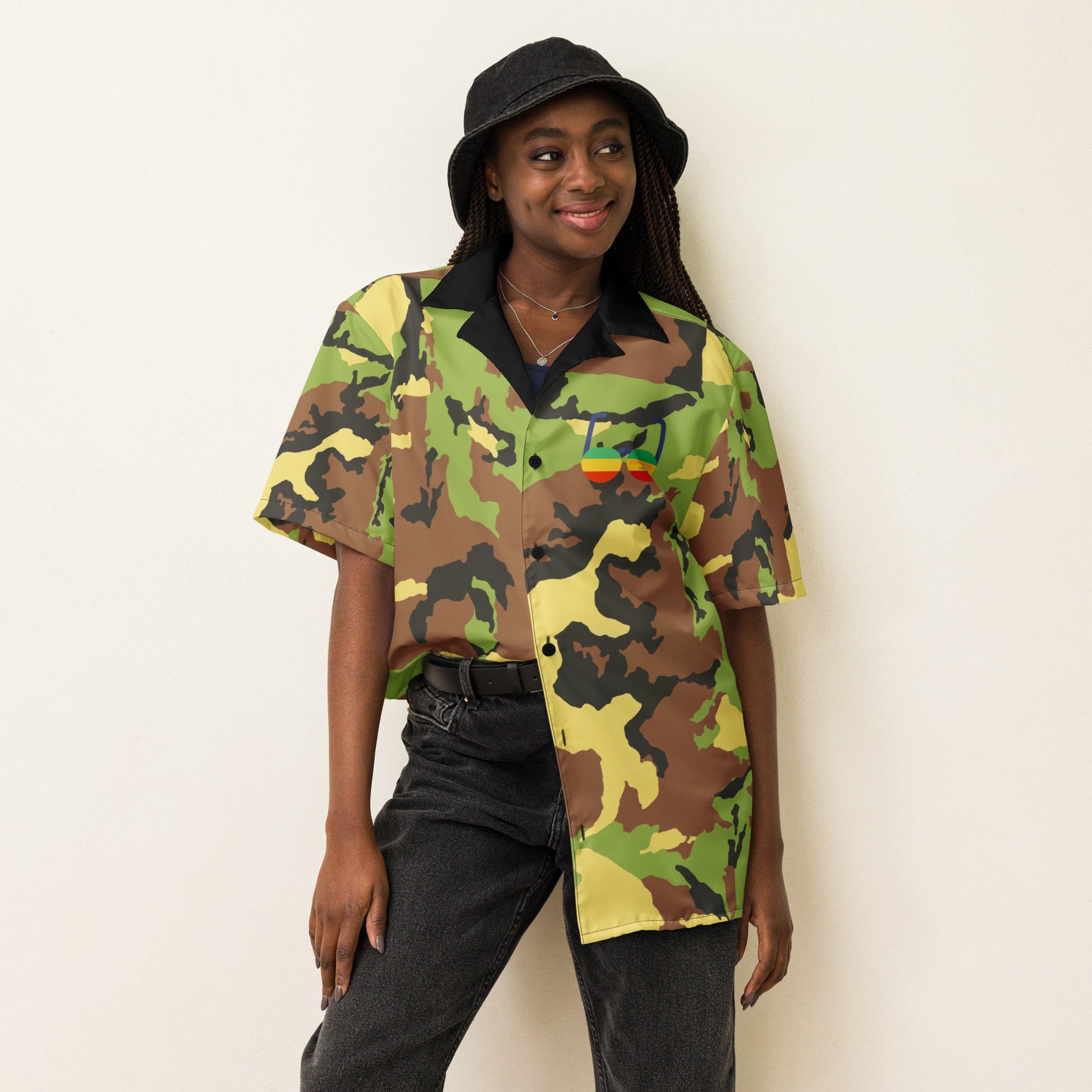 Sleeveless Button Blouse - CAMO - JSL FashionJSL FashionJSL Fashion2116900_17117