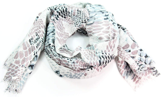 Snake Skin Print Scarf - JSL FashionScarves & BandanasJSL FashionSilver HestiaSCA524