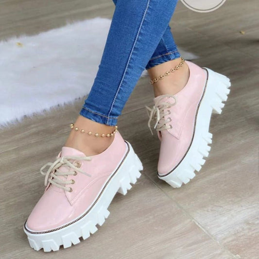 Thick Heel Flat Platform Oxford Women Shoes - JSL FashionFootwearJSL FashionCoffee Jasper14:193#Black;200000124:200000287;200007763:201441035