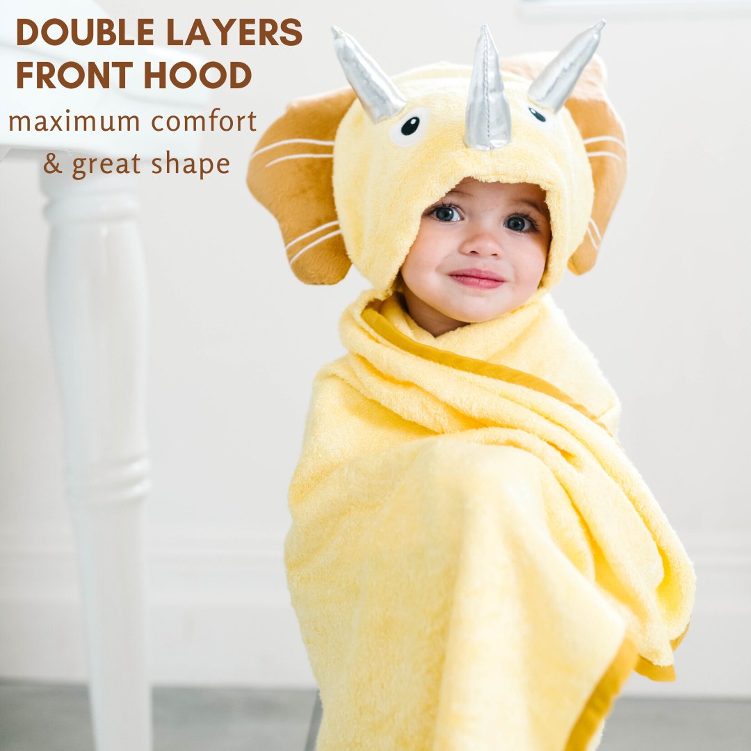 Toddler Hooded Towel Yellow Dinosaur - JSL FashionKids & BabiesJSL FashionRed Nyx1T - 3Z10 - POC9