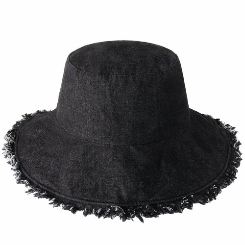 Wide Brim Frayed Bucket Hat - JSL FashionHatsJSL FashionCrimson Hector1 Pack - BH201BD