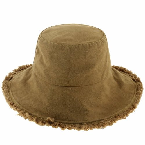 Wide Brim Frayed Bucket Hat - JSL FashionHatsJSL FashionCrimson Hector1 Pack - BH201KH