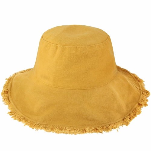 Wide Brim Frayed Bucket Hat - JSL FashionHatsJSL FashionCrimson Hector1 Pack - BH201MS