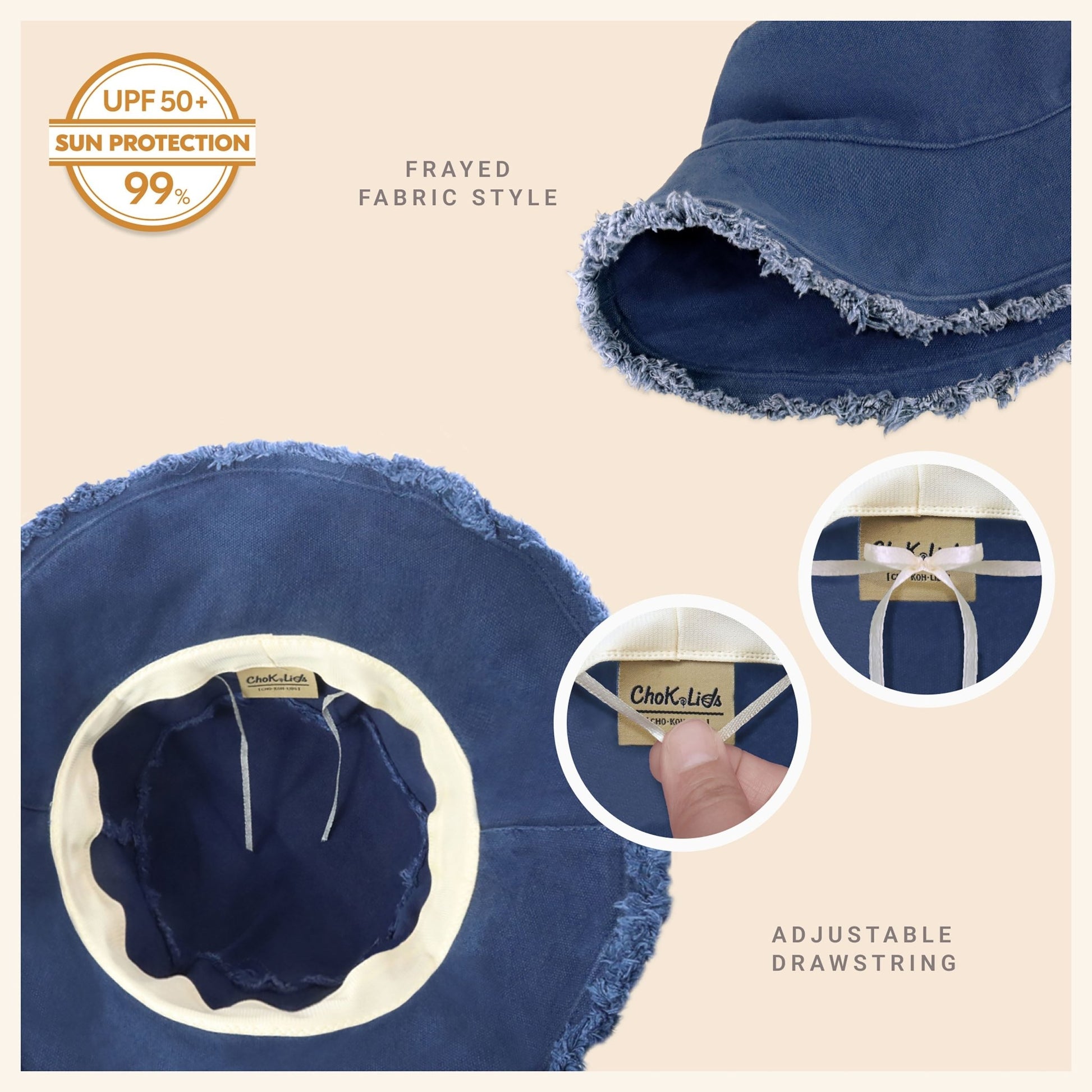 Wide Brim Frayed Bucket Hat - JSL FashionHatsJSL FashionCrimson Hector1 Pack - BH201MS