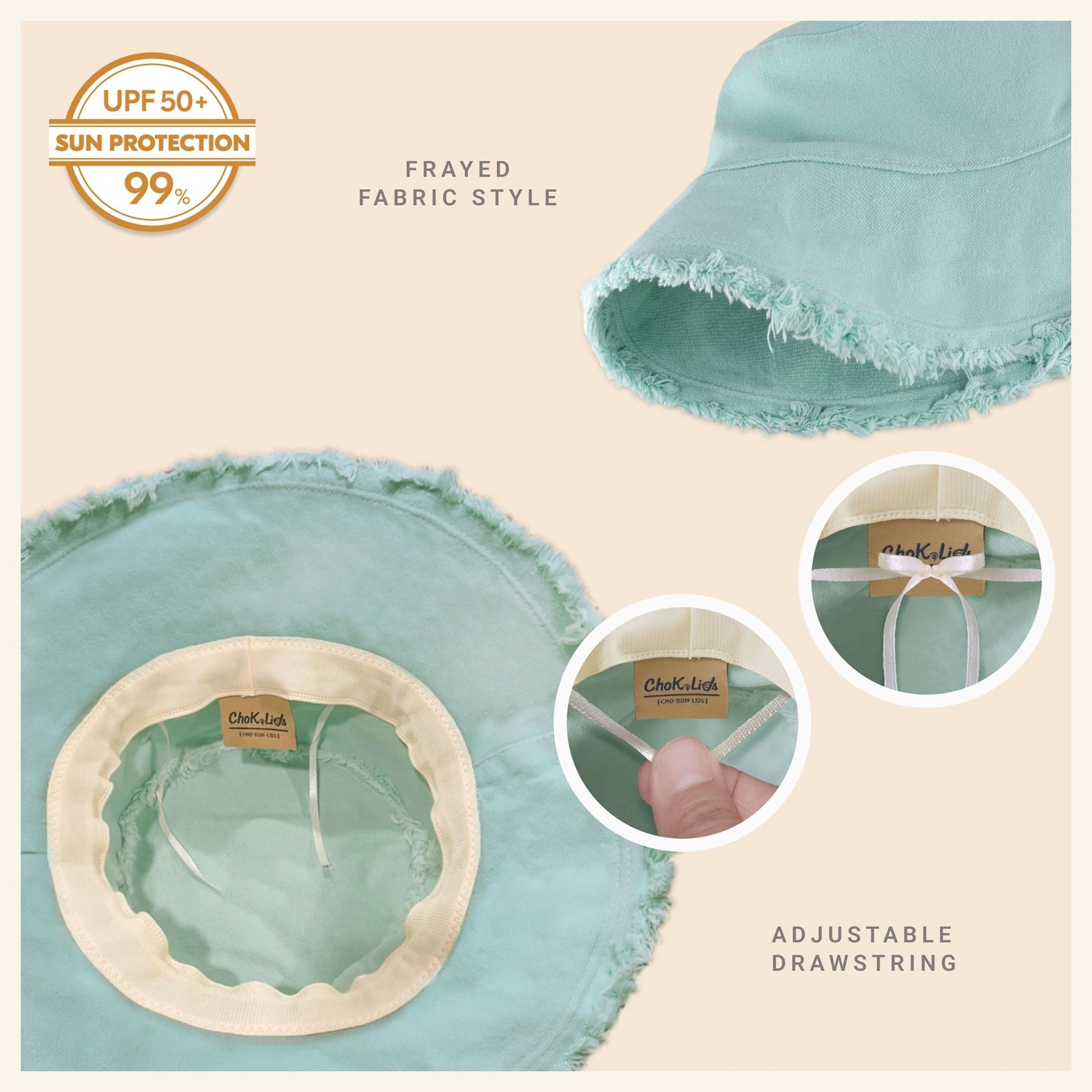 Wide Brim Frayed Bucket Hat - JSL FashionHatsJSL FashionCrimson Hector1 Pack - BH201BR