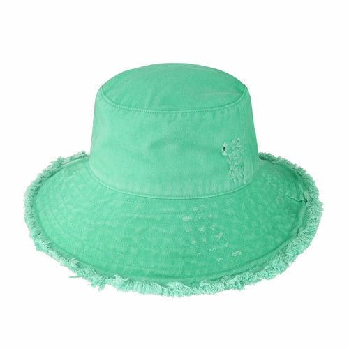 Wide Brim Frayed Bucket Hat - JSL FashionHatsJSL FashionCrimson Hector1 Pack - BH201MT