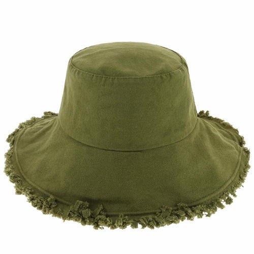 Wide Brim Frayed Bucket Hat - JSL FashionHatsJSL FashionCrimson Hector1 Pack - BH201OV