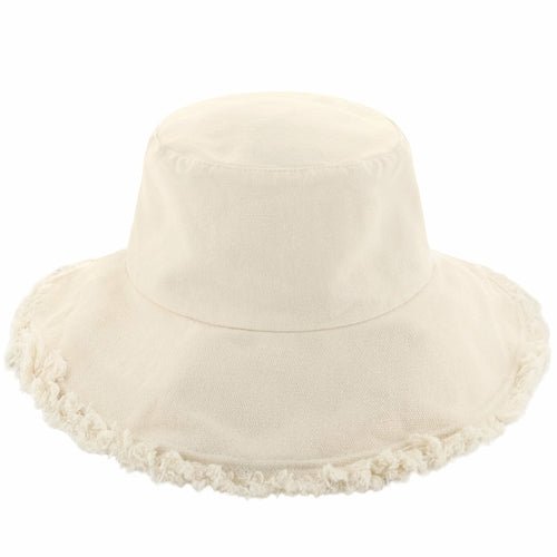 Wide Brim Frayed Bucket Hat - JSL FashionHatsJSL FashionCrimson Hector1 Pack - BH201UD