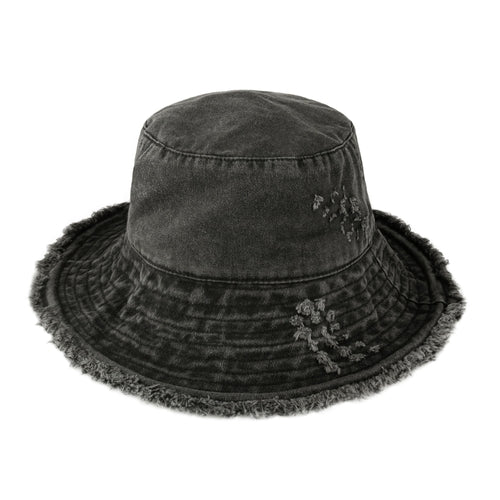 Wide Brim Frayed Bucket Hat - JSL FashionHatsJSL FashionCrimson Hector1 Pack - BH201PS