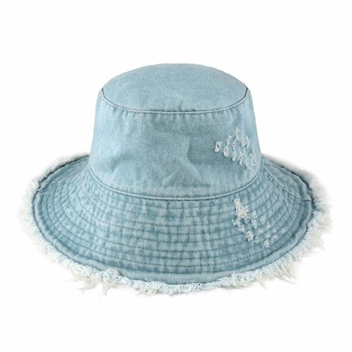 Wide Brim Frayed Bucket Hat - JSL FashionHatsJSL FashionCrimson Hector1 Pack - BH201UD